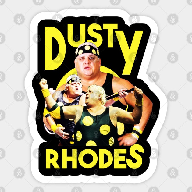 dusty rhodes vintage funny Sticker by Shelter Art Space